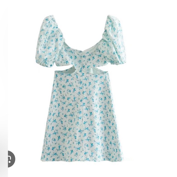 Zara Cut Out Printed Dress. New With Tags. - Picture 3 of 9